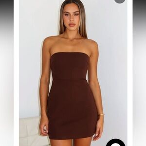 White fox strapless mini dress size xl new with tags